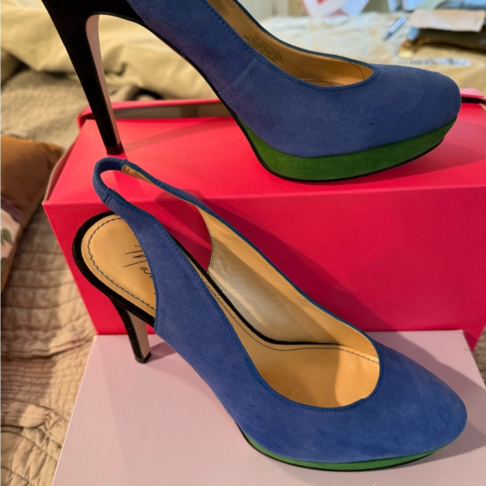 Exceptional suede platform heels.